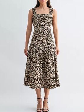 Arose Studio Inc Raya Dropped Waist Midi Dress